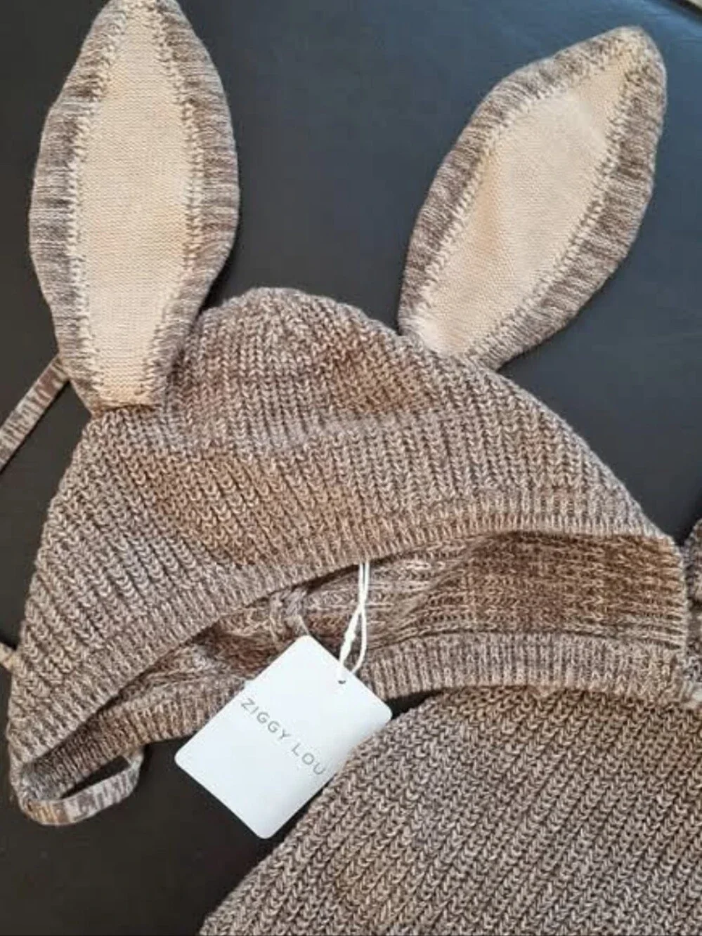 Ziggy lou NWT cedar Knit set Hat Romper Baby Outfit 100% Cotton Knit